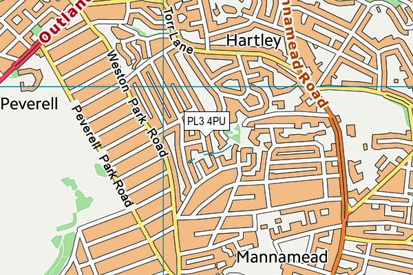 PL3 4PU map - OS VectorMap District (Ordnance Survey)