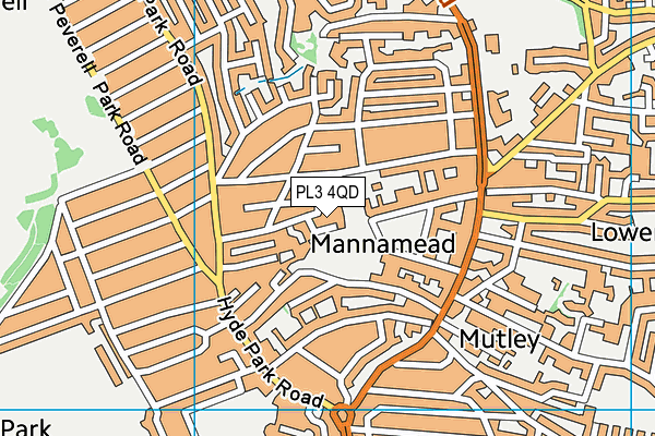 PL3 4QD map - OS VectorMap District (Ordnance Survey)