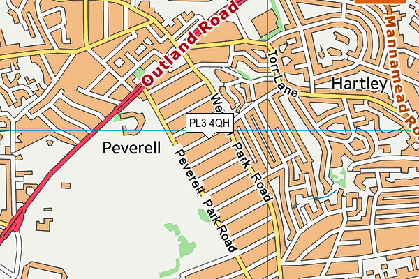 PL3 4QH map - OS VectorMap District (Ordnance Survey)