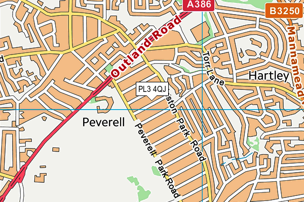 PL3 4QJ map - OS VectorMap District (Ordnance Survey)