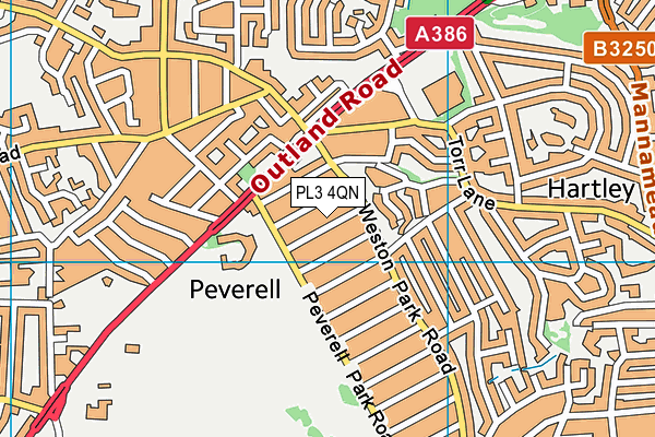 PL3 4QN map - OS VectorMap District (Ordnance Survey)