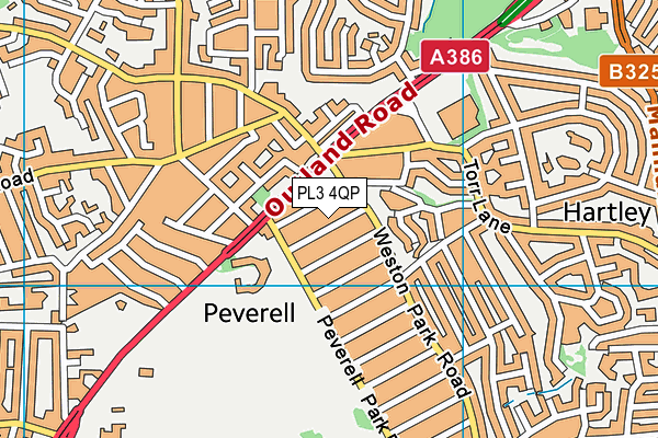 PL3 4QP map - OS VectorMap District (Ordnance Survey)