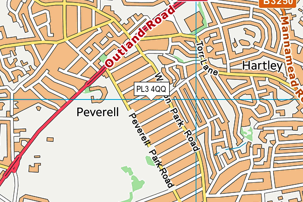 PL3 4QQ map - OS VectorMap District (Ordnance Survey)