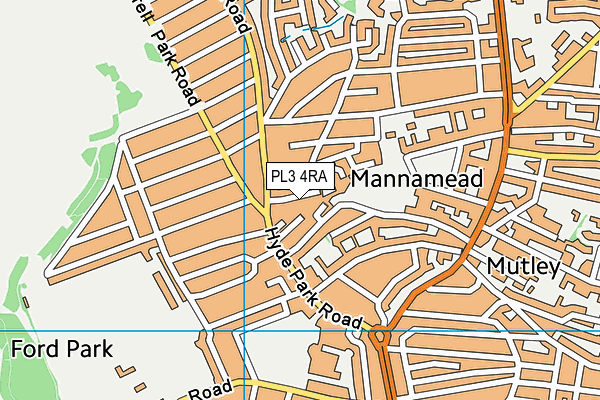 PL3 4RA map - OS VectorMap District (Ordnance Survey)