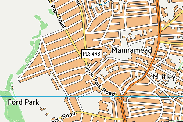 PL3 4RB map - OS VectorMap District (Ordnance Survey)