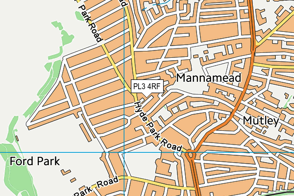 PL3 4RF map - OS VectorMap District (Ordnance Survey)