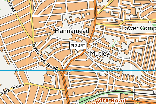 PL3 4RT map - OS VectorMap District (Ordnance Survey)