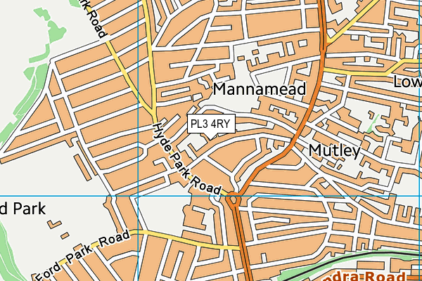 PL3 4RY map - OS VectorMap District (Ordnance Survey)