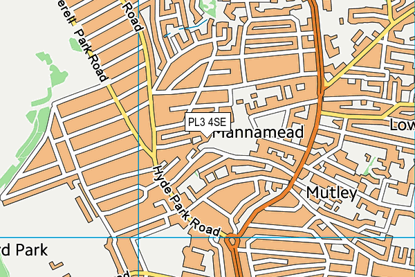 PL3 4SE map - OS VectorMap District (Ordnance Survey)