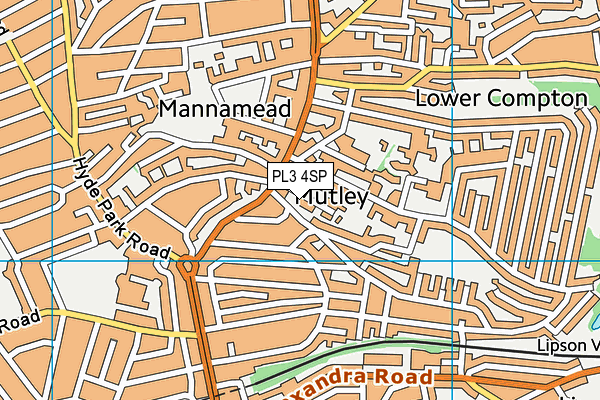 PL3 4SP map - OS VectorMap District (Ordnance Survey)