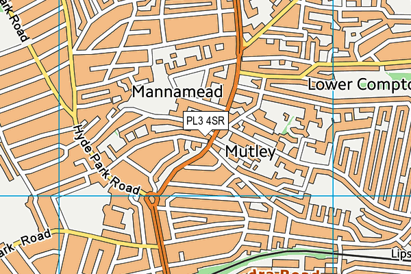 PL3 4SR map - OS VectorMap District (Ordnance Survey)