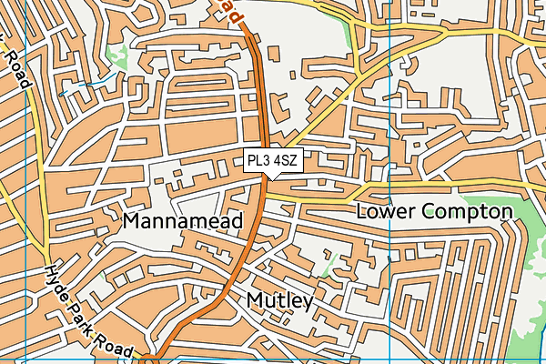 PL3 4SZ map - OS VectorMap District (Ordnance Survey)