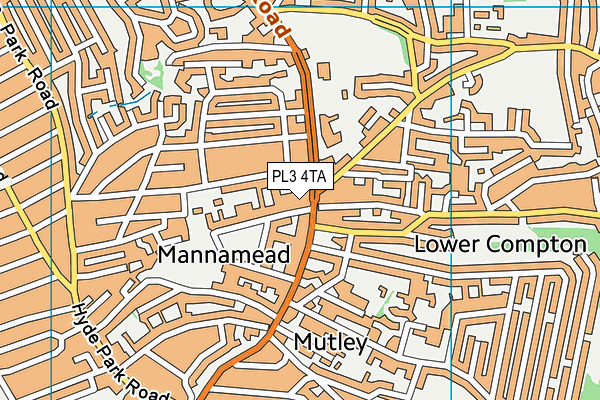 PL3 4TA map - OS VectorMap District (Ordnance Survey)