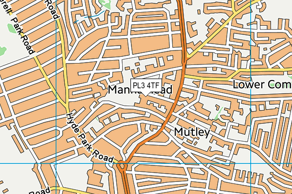 PL3 4TF map - OS VectorMap District (Ordnance Survey)