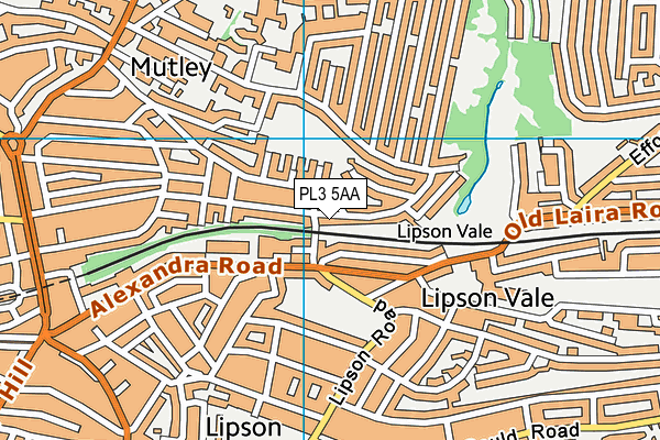 PL3 5AA map - OS VectorMap District (Ordnance Survey)