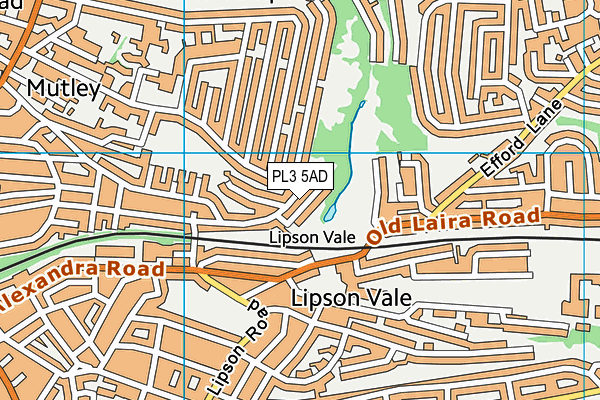 PL3 5AD map - OS VectorMap District (Ordnance Survey)
