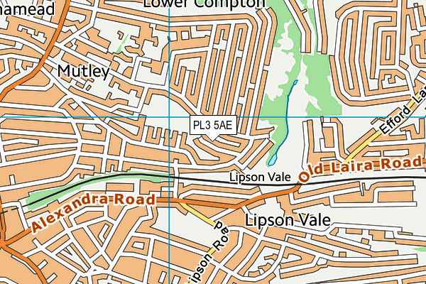 PL3 5AE map - OS VectorMap District (Ordnance Survey)
