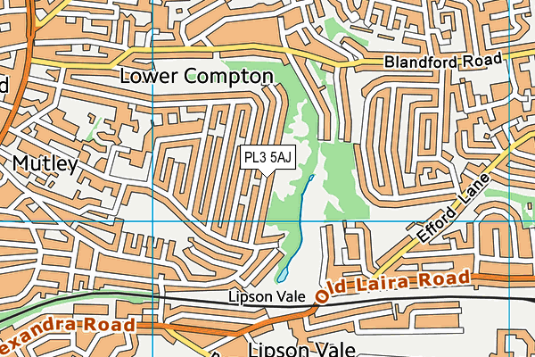 PL3 5AJ map - OS VectorMap District (Ordnance Survey)