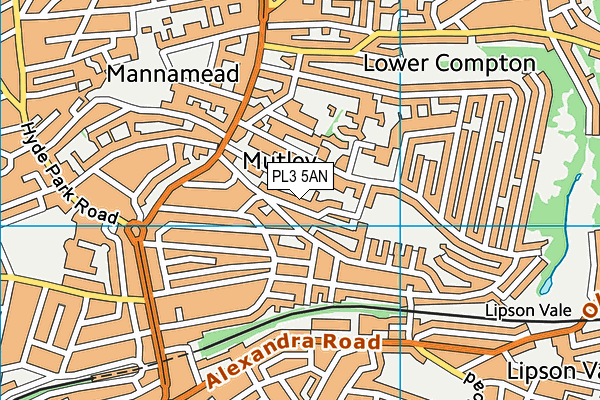 PL3 5AN map - OS VectorMap District (Ordnance Survey)