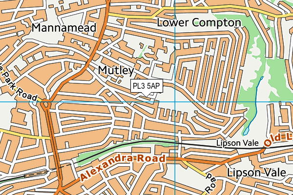 PL3 5AP map - OS VectorMap District (Ordnance Survey)