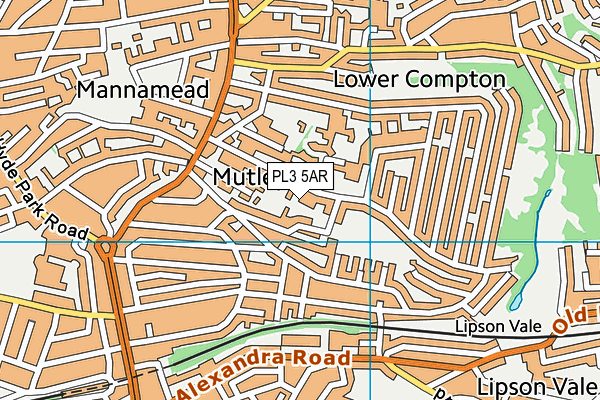 PL3 5AR map - OS VectorMap District (Ordnance Survey)