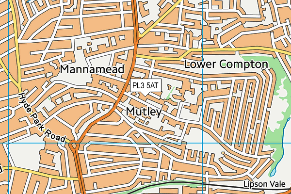 PL3 5AT map - OS VectorMap District (Ordnance Survey)