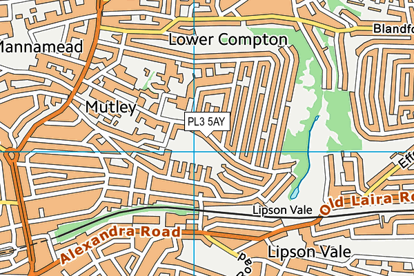 PL3 5AY map - OS VectorMap District (Ordnance Survey)