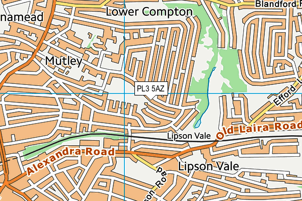 PL3 5AZ map - OS VectorMap District (Ordnance Survey)