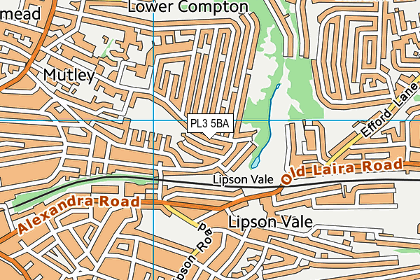 PL3 5BA map - OS VectorMap District (Ordnance Survey)