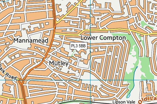 PL3 5BB map - OS VectorMap District (Ordnance Survey)