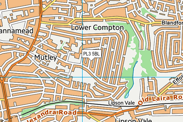 PL3 5BL map - OS VectorMap District (Ordnance Survey)