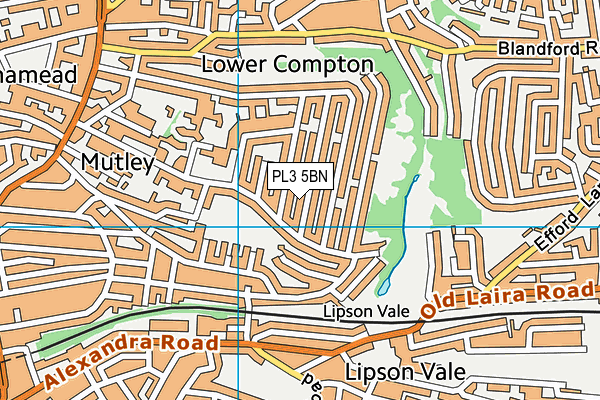 PL3 5BN map - OS VectorMap District (Ordnance Survey)