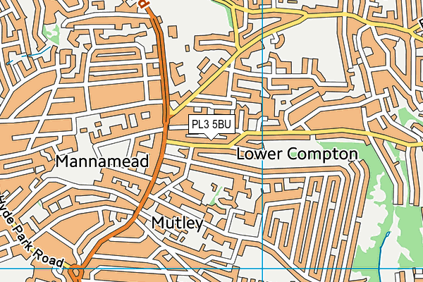 PL3 5BU map - OS VectorMap District (Ordnance Survey)