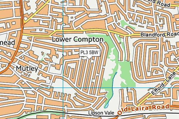 PL3 5BW map - OS VectorMap District (Ordnance Survey)