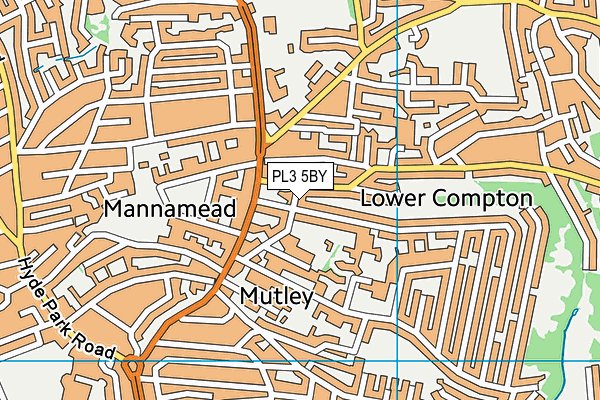 PL3 5BY map - OS VectorMap District (Ordnance Survey)