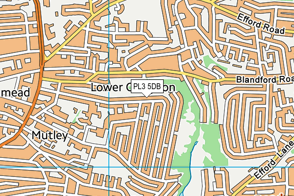 PL3 5DB map - OS VectorMap District (Ordnance Survey)