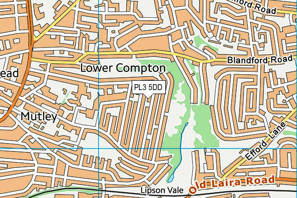 PL3 5DD map - OS VectorMap District (Ordnance Survey)