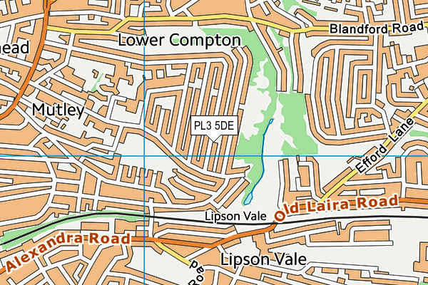 PL3 5DE map - OS VectorMap District (Ordnance Survey)