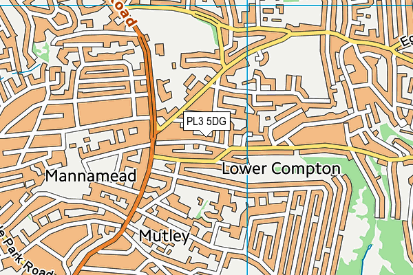 PL3 5DG map - OS VectorMap District (Ordnance Survey)