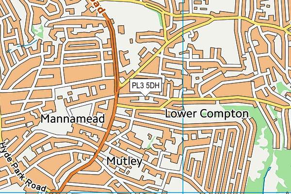 PL3 5DH map - OS VectorMap District (Ordnance Survey)