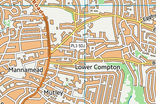 PL3 5DJ map - OS VectorMap District (Ordnance Survey)