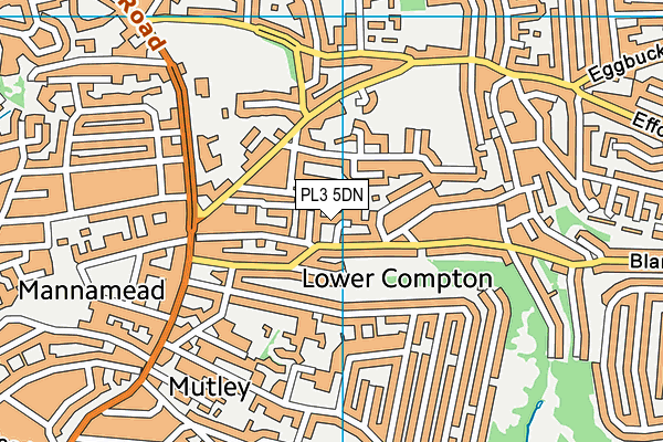 PL3 5DN map - OS VectorMap District (Ordnance Survey)