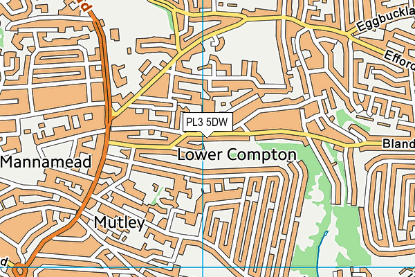 PL3 5DW map - OS VectorMap District (Ordnance Survey)