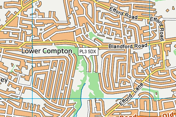 PL3 5DX map - OS VectorMap District (Ordnance Survey)