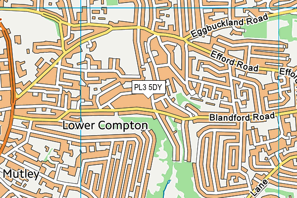 PL3 5DY map - OS VectorMap District (Ordnance Survey)