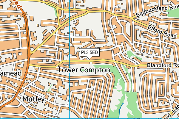 PL3 5ED map - OS VectorMap District (Ordnance Survey)