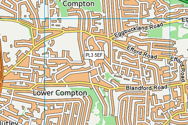 PL3 5EF map - OS VectorMap District (Ordnance Survey)