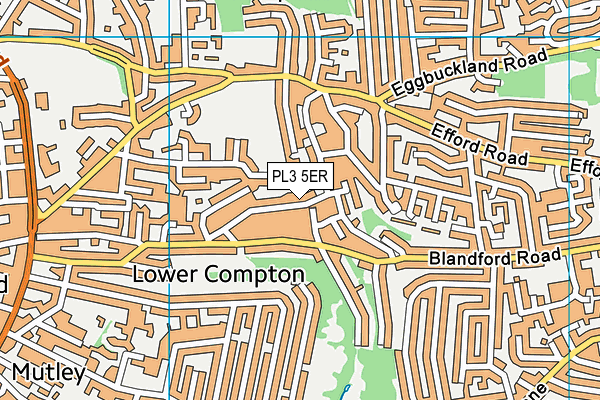 PL3 5ER map - OS VectorMap District (Ordnance Survey)