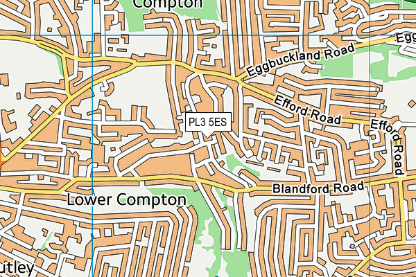 PL3 5ES map - OS VectorMap District (Ordnance Survey)