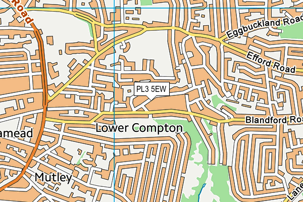 PL3 5EW map - OS VectorMap District (Ordnance Survey)